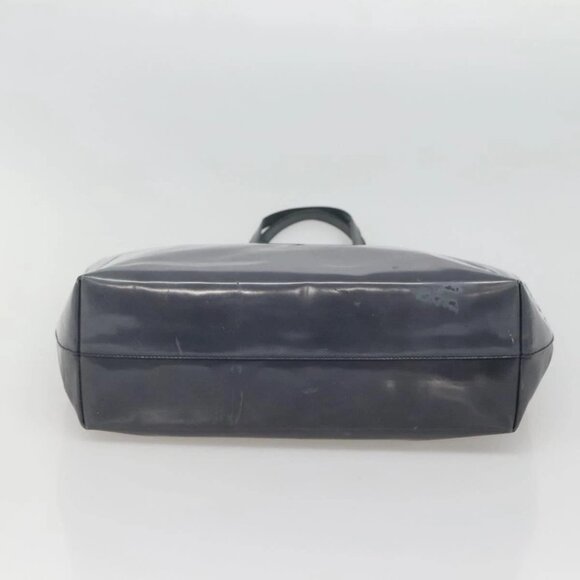 PRADA Hand Bag Enamel Navy Silver Auth bs25904 - Picture 7 of 16